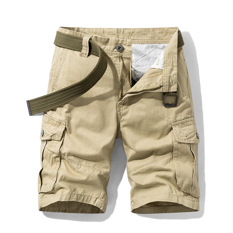 Herren Cargo-Shorts mit multifunktionalen Taschen und verstellbarem Bund Aliams