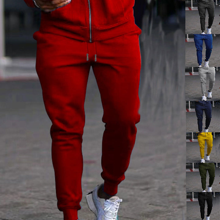 Herren bequeme Bundfalten Jogginghose mit elastischem Bund und praktischen Taschen Aliams