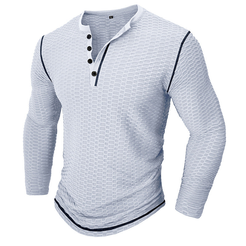 Herren strukturiertes Langarmshirt Aliams