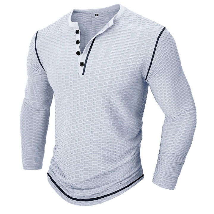 Herren strukturiertes Langarmshirt Aliams