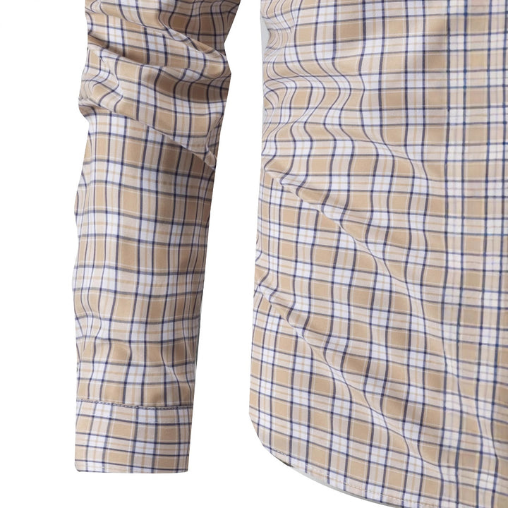 Herren kariertes Button-Down Hemd Aliams