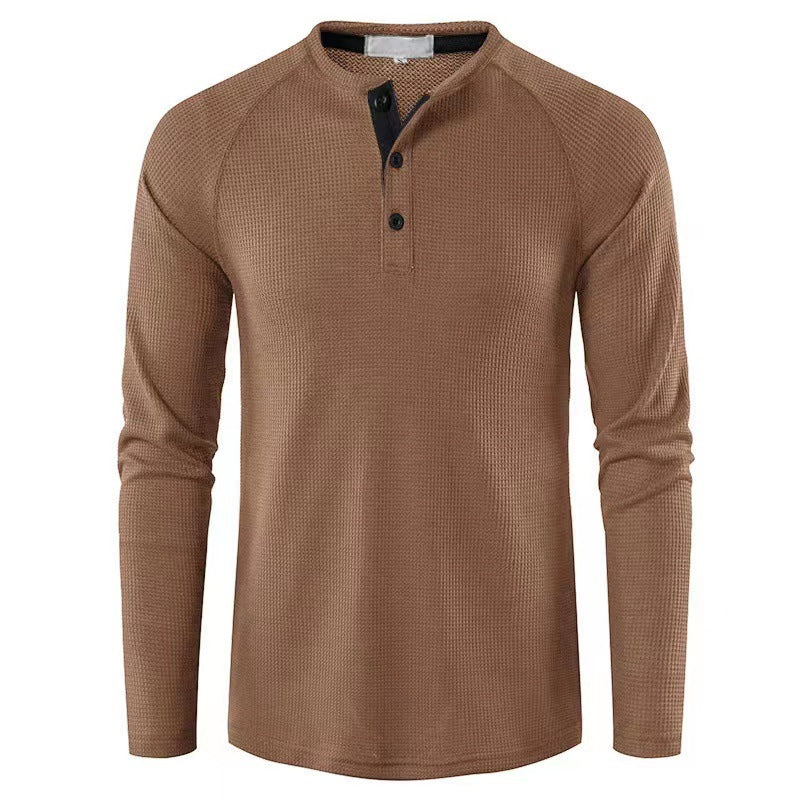 Herren elegantes Longsleeve mit Knopfleiste Aliams