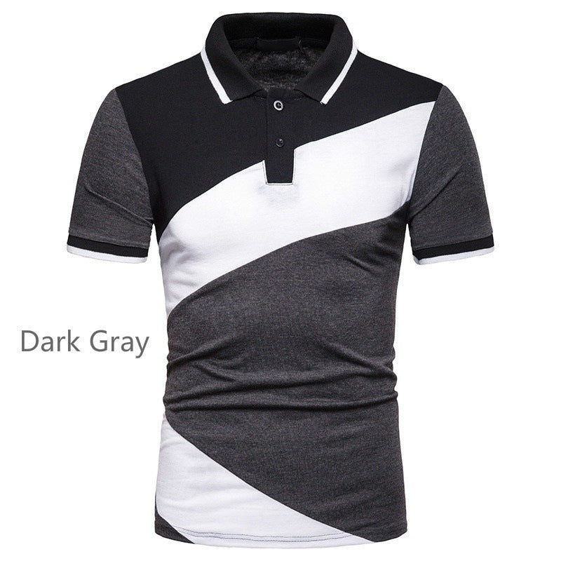 Herren Kurzarm Poloshirt mit modernem geometrischen Design Aliams