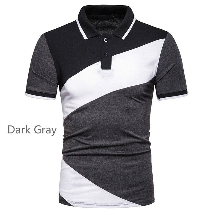 Herren Kurzarm Poloshirt mit modernem geometrischen Design Aliams