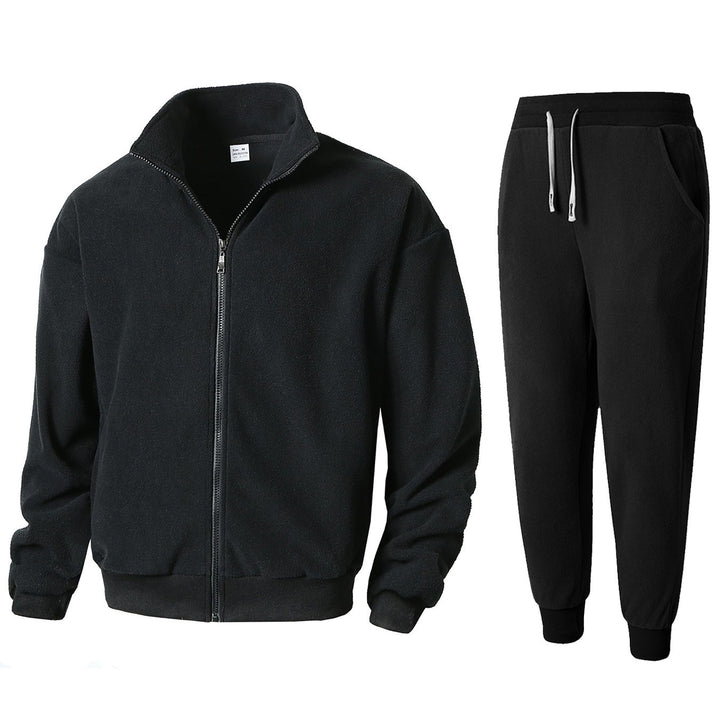 Herren Fleece Relaxanzug mit hohem Kragen Aliams