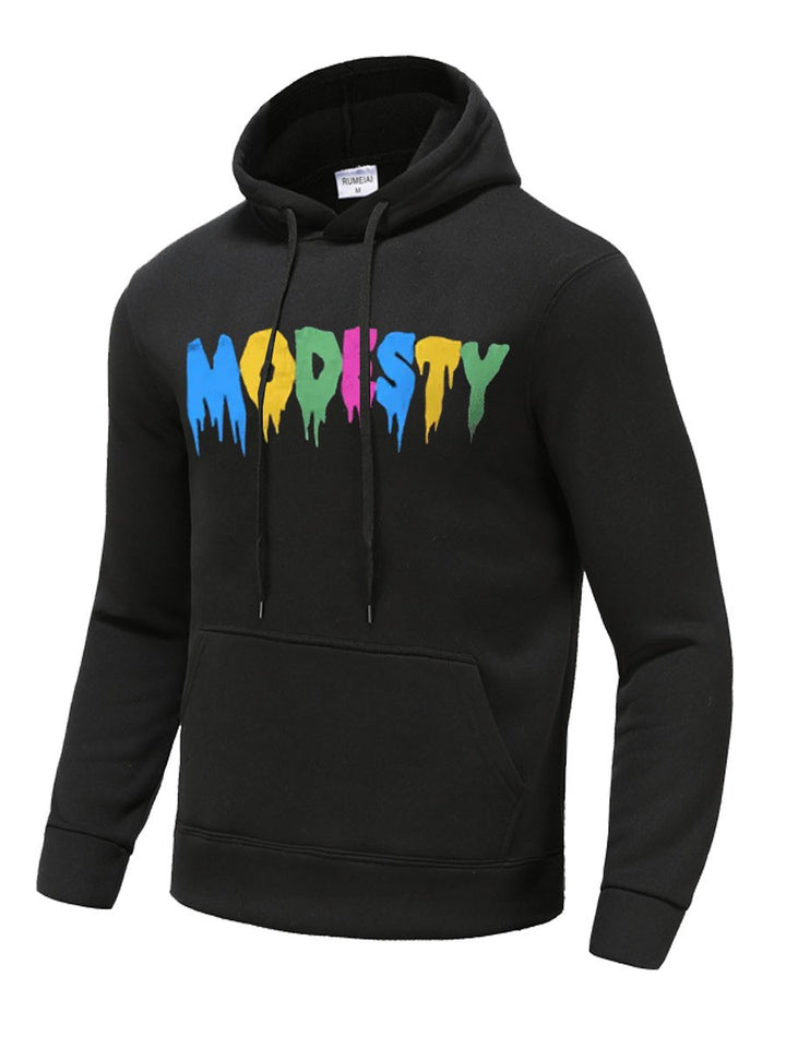 Herren Hoodie mit künstlerischem Farbverlauf und lässigem Schnitt Aliams