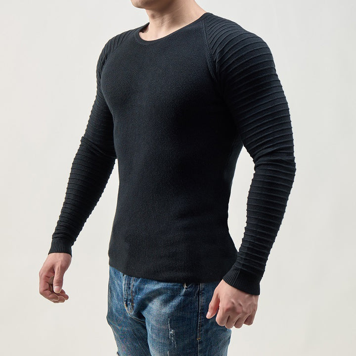 Herren Strickpullover mit strukturiertem Raglanärmel und modernem Schnitt Aliams