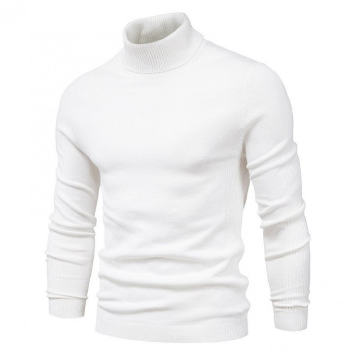 Herren eleganter Rollkragenpullover aus hochwertiger Baumwollmischung Aliams