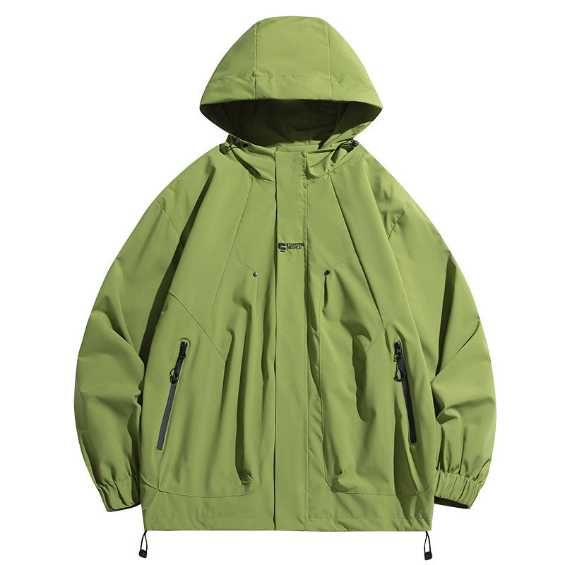 Unisex Funktionsjacke mit wasserabweisenden Eigenschaften und verstellbarem Kapuzenkragen Aliams