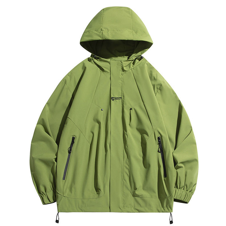 Unisex Funktionsjacke mit wasserabweisenden Eigenschaften und verstellbarem Kapuzenkragen Aliams
