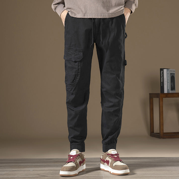 Herren Cargo-Hose mit funktionalen Taschen und elastischem Bund Aliams