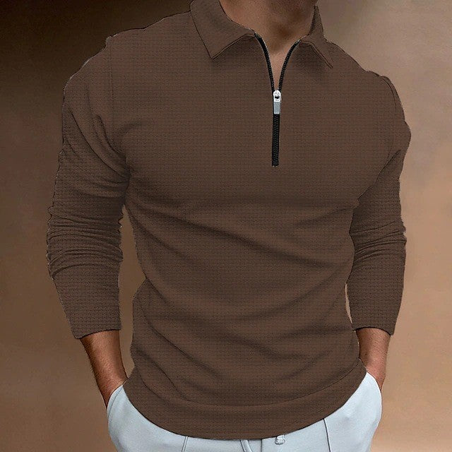 Herren Stehkragen Poloshirt Aliams