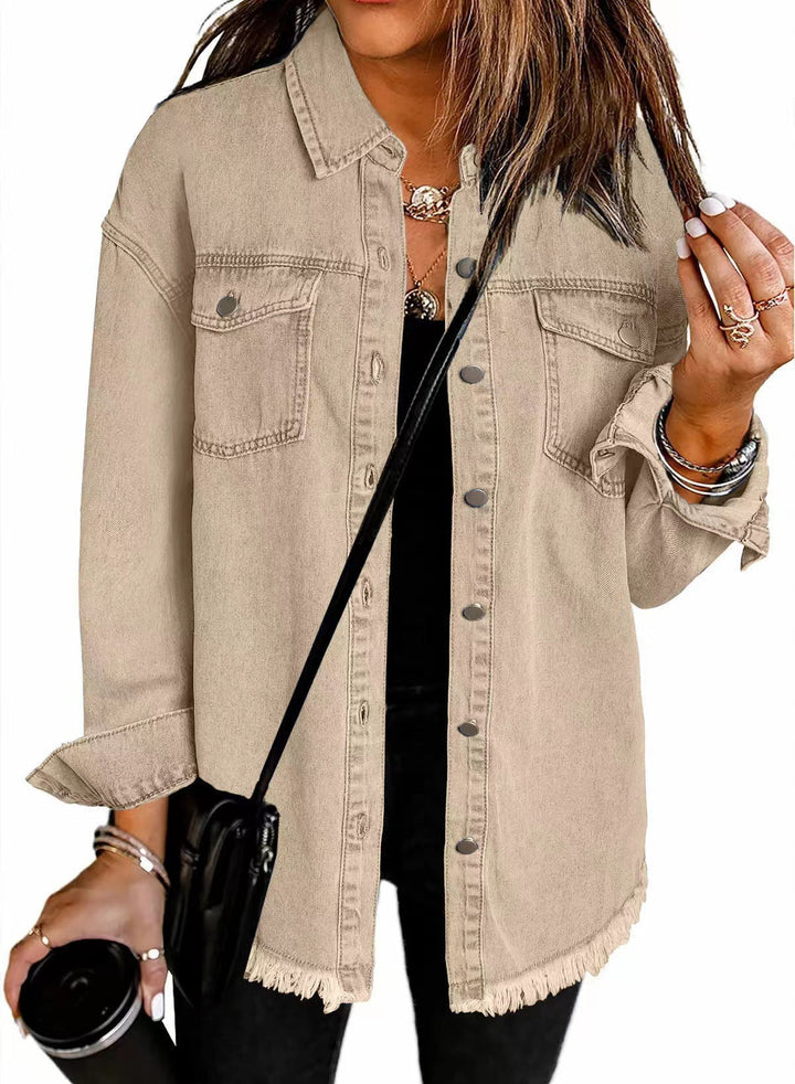 Femme Destroyed Denim Westernjacke Aliams