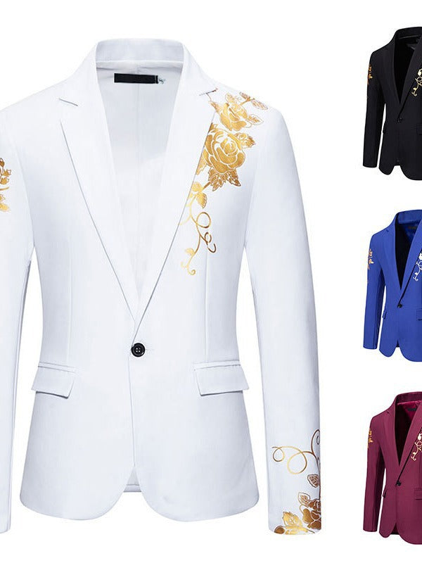 Herren eleganter Blazer mit floralem Design und hochwertiger Verarbeitung Aliams