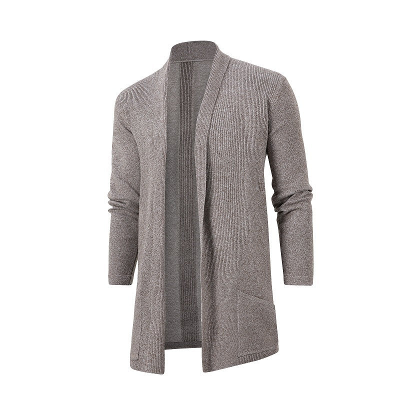 Herren Strickjacke mit offenem Design und minimalistischen Taschen Aliams