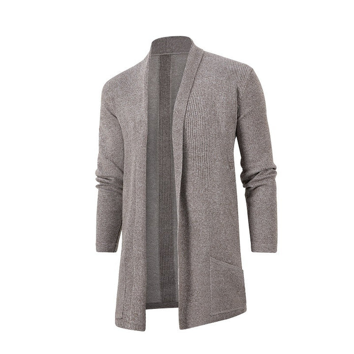 Herren Strickjacke mit offenem Design und minimalistischen Taschen Aliams