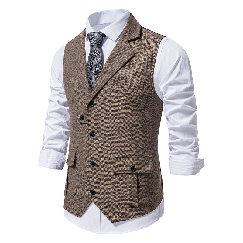 Herren Weste im klassischen Herringbone-Design Aliams