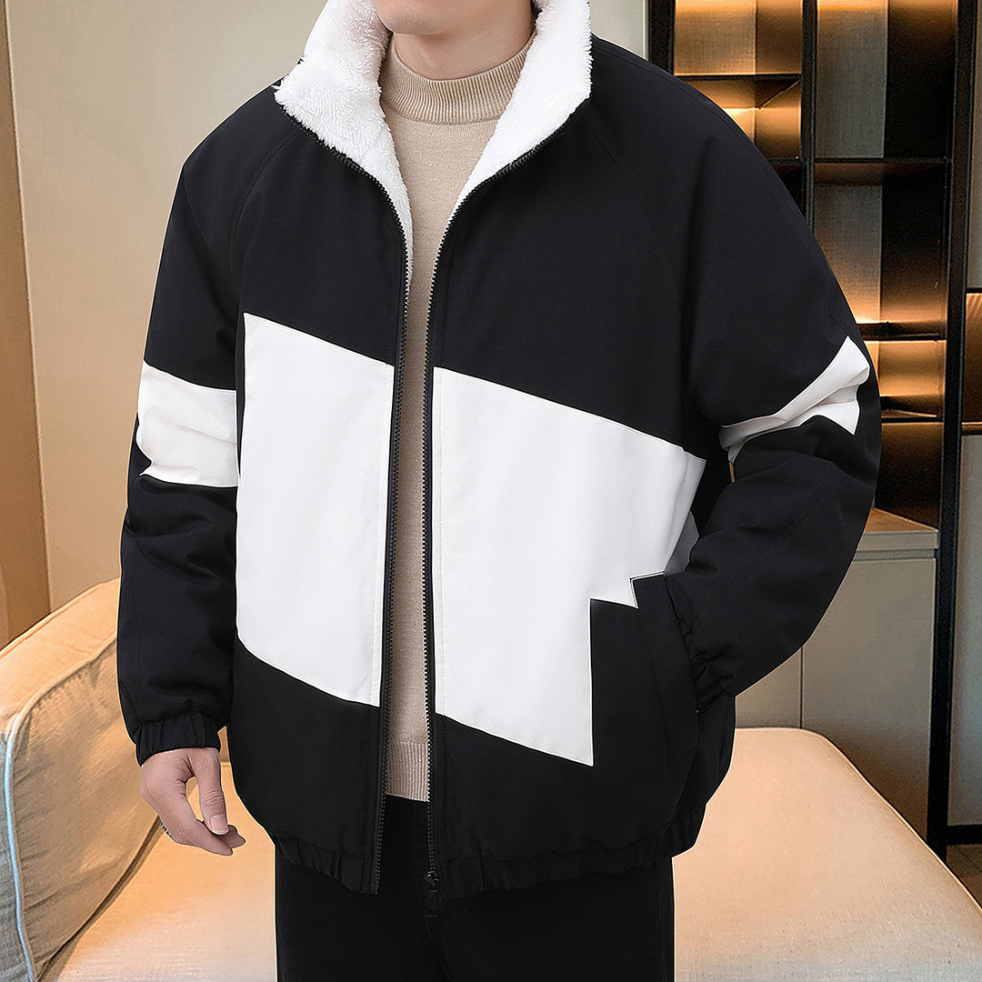 Herren sportliche Winterjacke im modernen Look mit wärmendem Innenfutter und verstellbarem Kragen Aliams