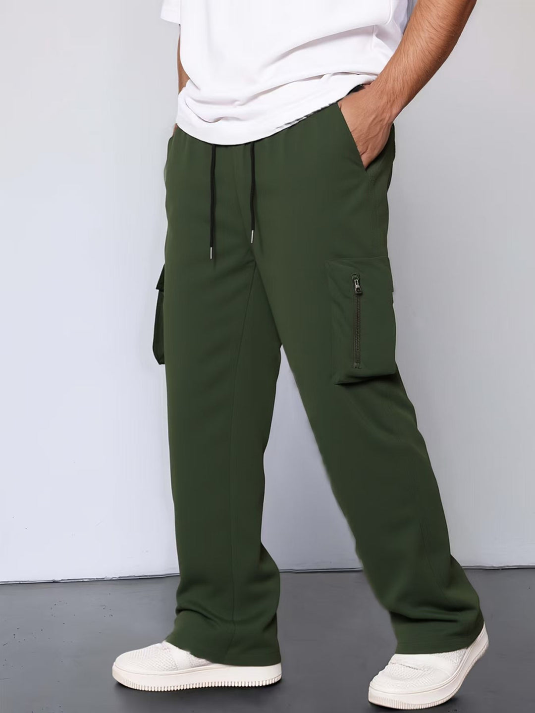 Herren Cargo-Hose mit funktionalen Taschen und verstellbarem Bund Hedi-Mode