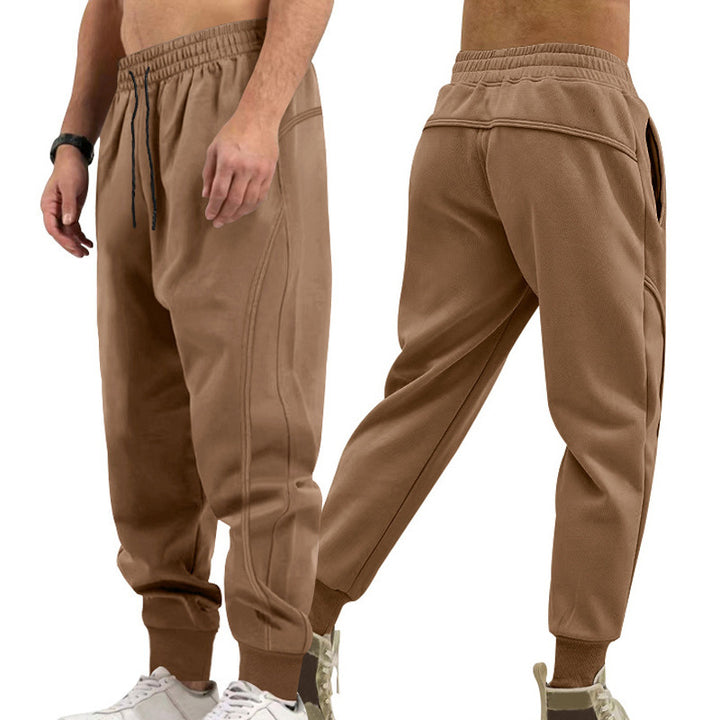 Herren Sportliche Fitness-Jogginghose mit Taschen und elastischem Bund Aliams
