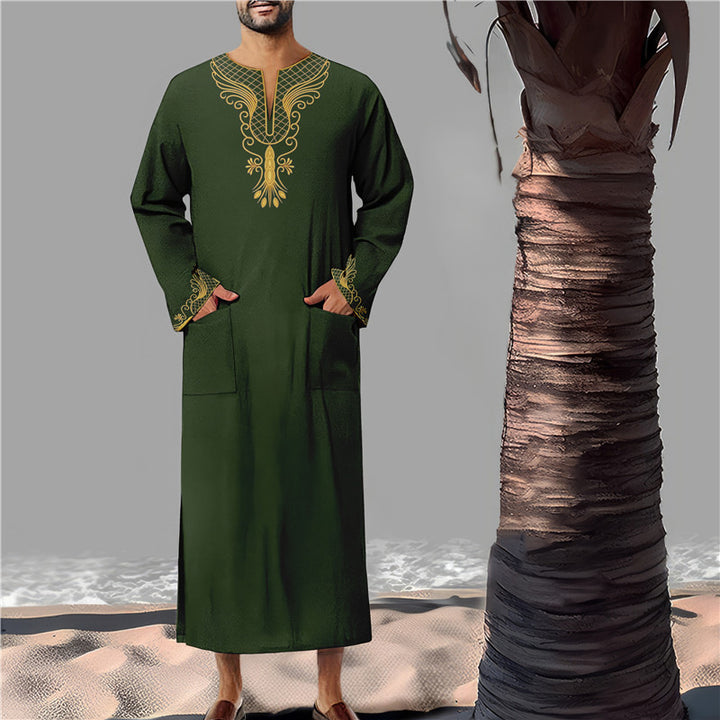 Herren Kaftan mit aufwendiger Stickerei Aliams