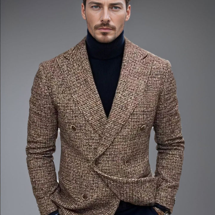 Herren Eleganter Karo-Bundle Blazer Aliams