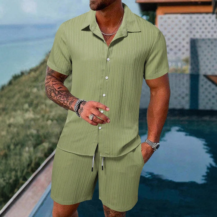 Herren Kurzarm-Shirt mit strukturiertem Design Aliams