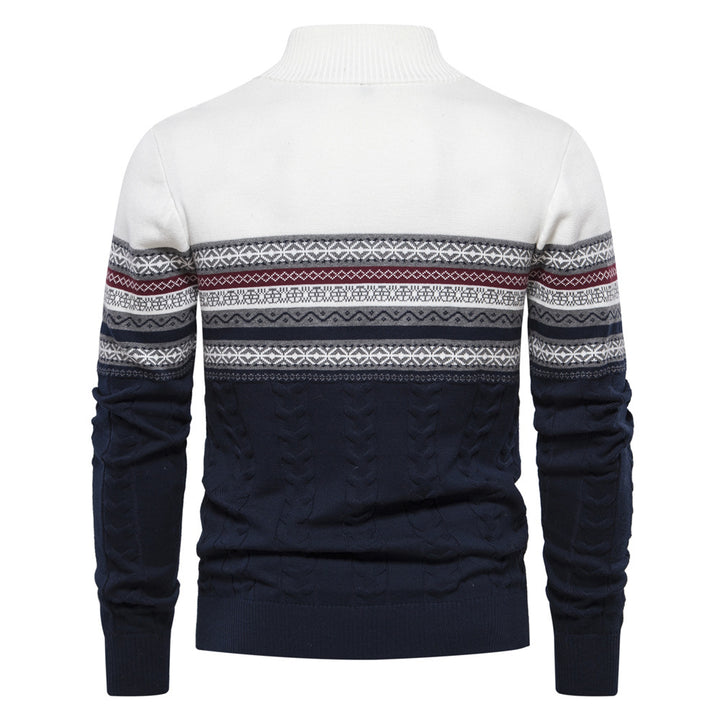 Herren Pullover mit modernem Zipper und attraktiven Farbmustern Aliams