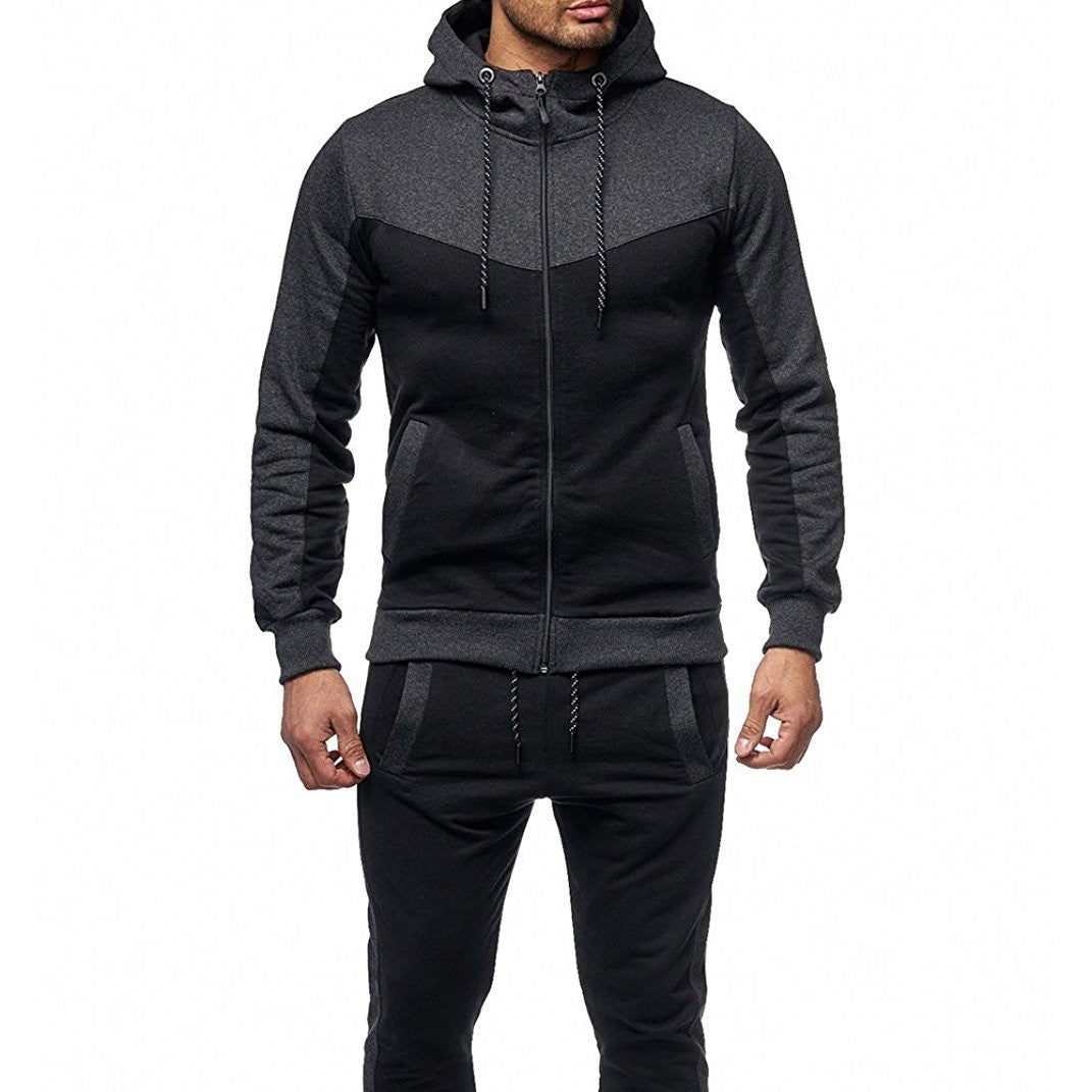 Herren Sportanzug mit Kapuze und seitlichen Taschen Aliams