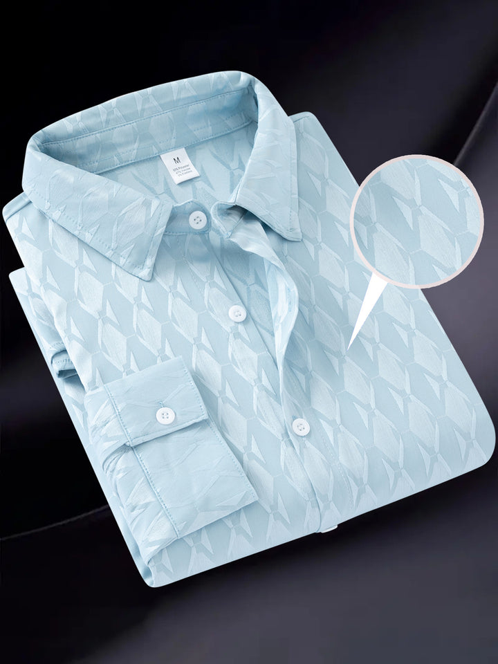 Herren elegantes Hemd mit strukturiertem Muster und hochwertiger Verarbeitung Aliams