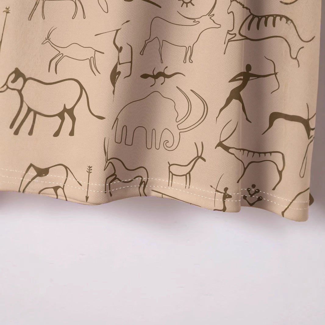 Herren Sportliches Polohemd mit einzigartigem Höhlenmalerei-Design Aliams