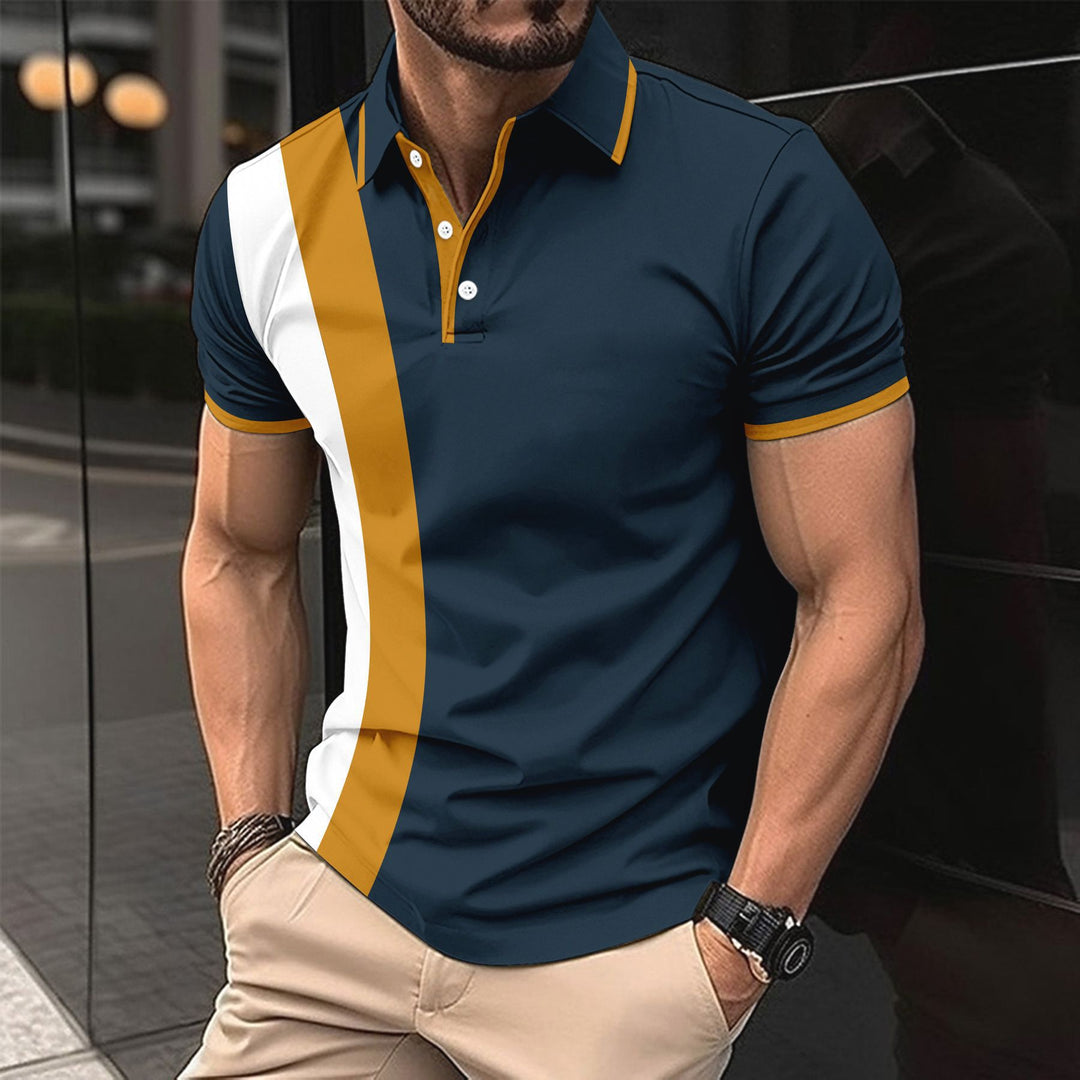 Herren Sportliches Poloshirt mit modernem Schnitt und Kontrastdetails Aliams