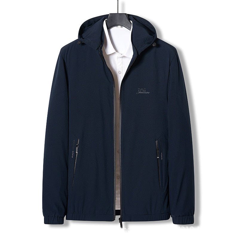 Herren funktionale Freizeitjacke mit verstellbarer Kapuze Aliams