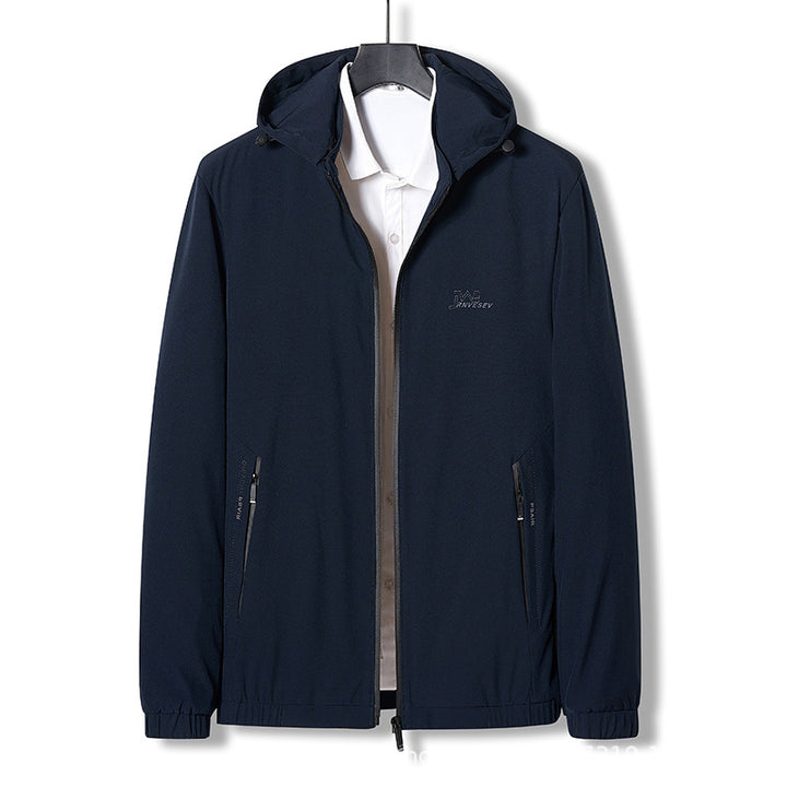 Herren funktionale Freizeitjacke mit verstellbarer Kapuze Aliams