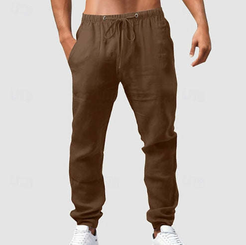 Herren Baumwoll-Jogginghose mit elastischem Bund und praktischen Taschen Aliams