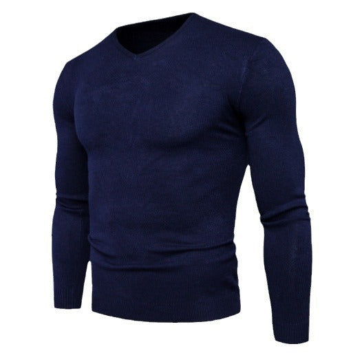 Herren feiner V-Ausschnitt Pullover aus hochwertiger Baumwolle Aliams