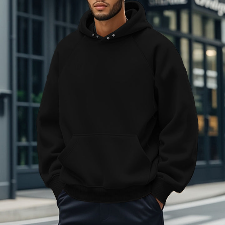 Herren Kapuzenpullover mit strukturiertem Design und großzügigem Schnitt Aliams
