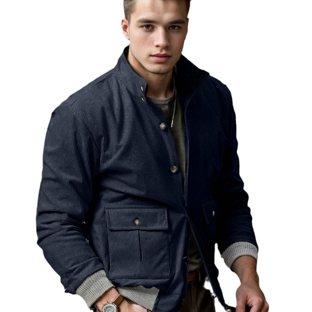Herren bequeme Utility-Jacke mit praktischen Taschen Aliams
