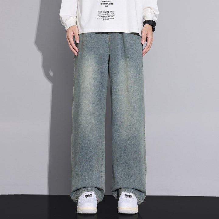 Herren weite Denim-Jeans im modernen Used-Look Aliams