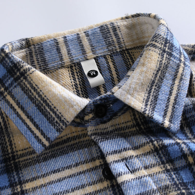 Herren Karierter Shirtjacke Aliams