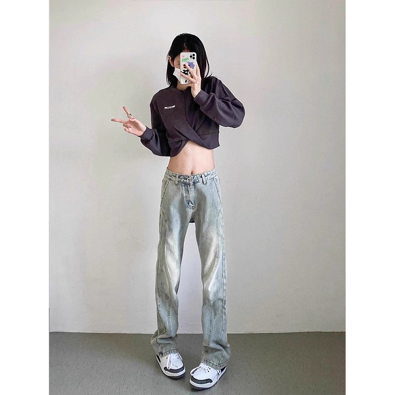 Herren weite Denim-Jeans mit modischem Used-Look Aliams