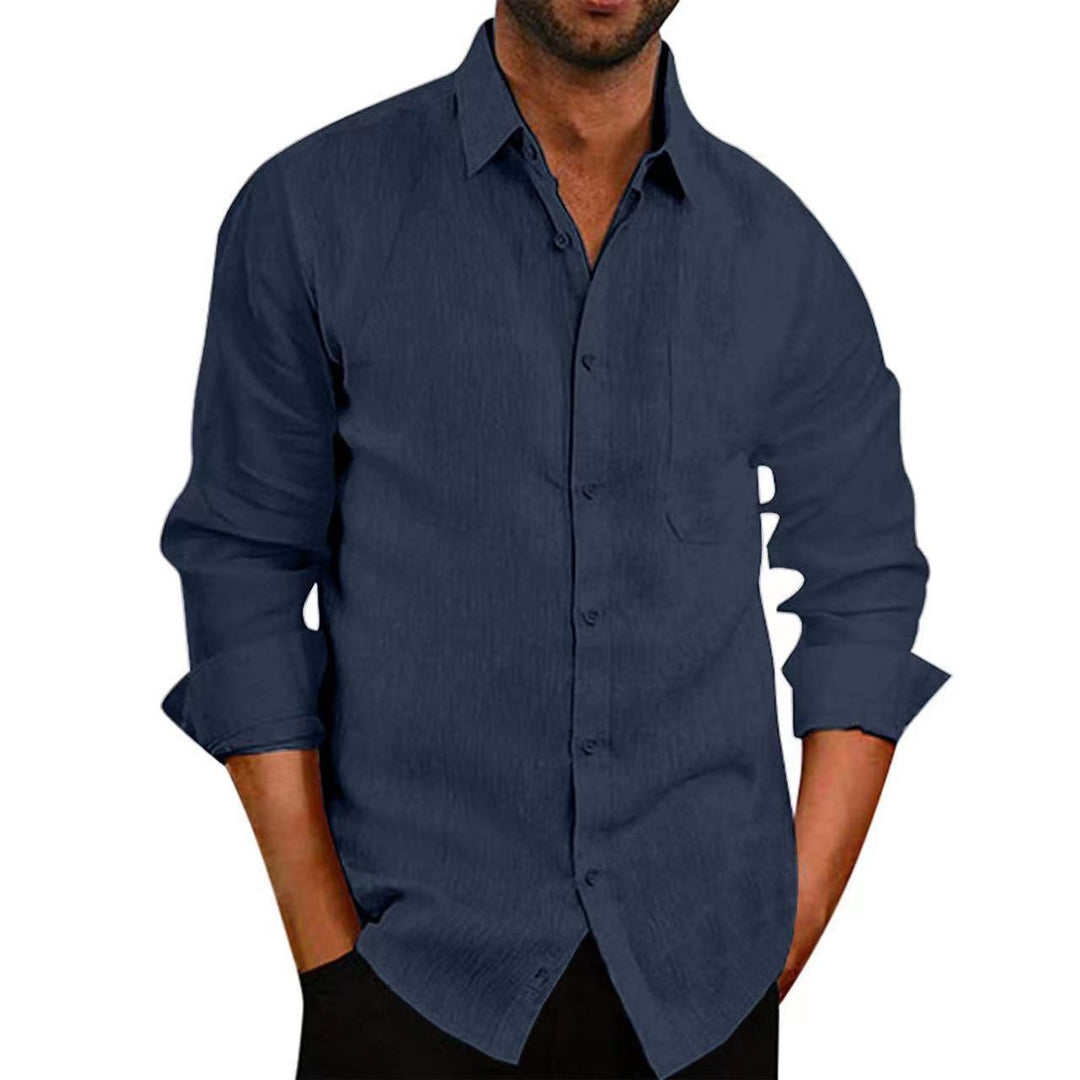 Herren casual langärmliges Hemd Aliams