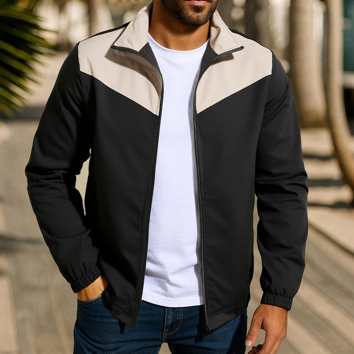 Herren sportliche Freizeitjacke mit stylischem Farbblockdesign Aliams