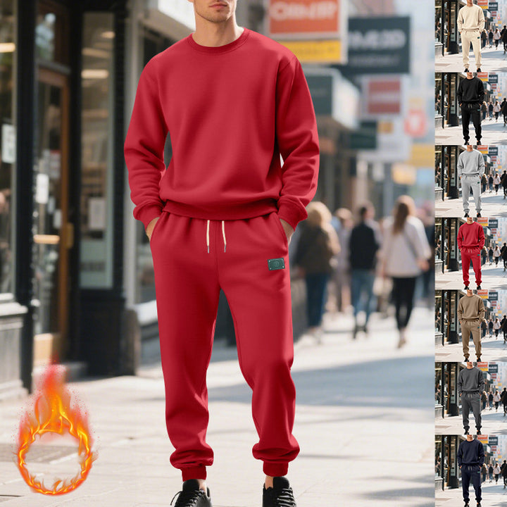 Herren bequemer Freizeit-Sweatanzug mit praktischem Kordelzug und Taschen Aliams