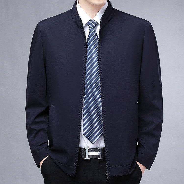 Herren elegante Übergangsjacke mit modernem Stehkragen Aliams