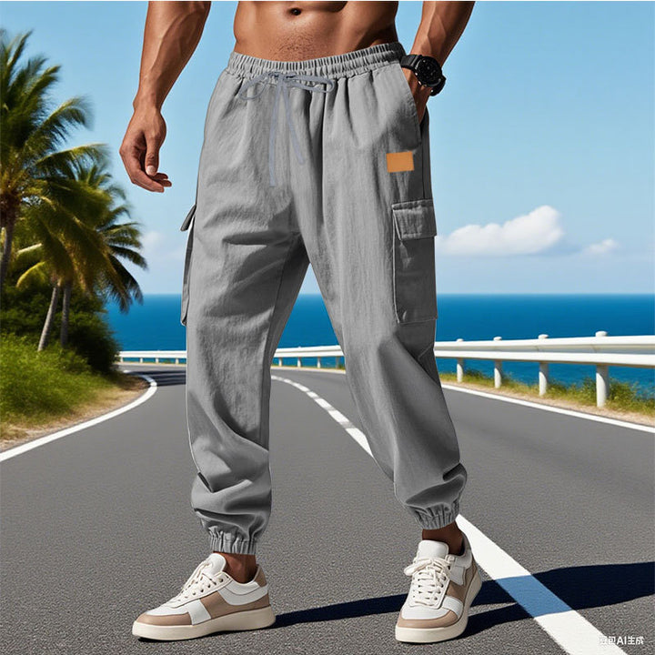 Herren Cargo-Hose mit elastischem Bund und praktischen Taschen Aliams