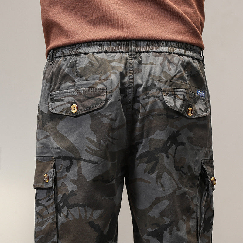 Herren Cargoshorts im lässigen Camouflage-Stil mit multifunktionalen Taschen Aliams