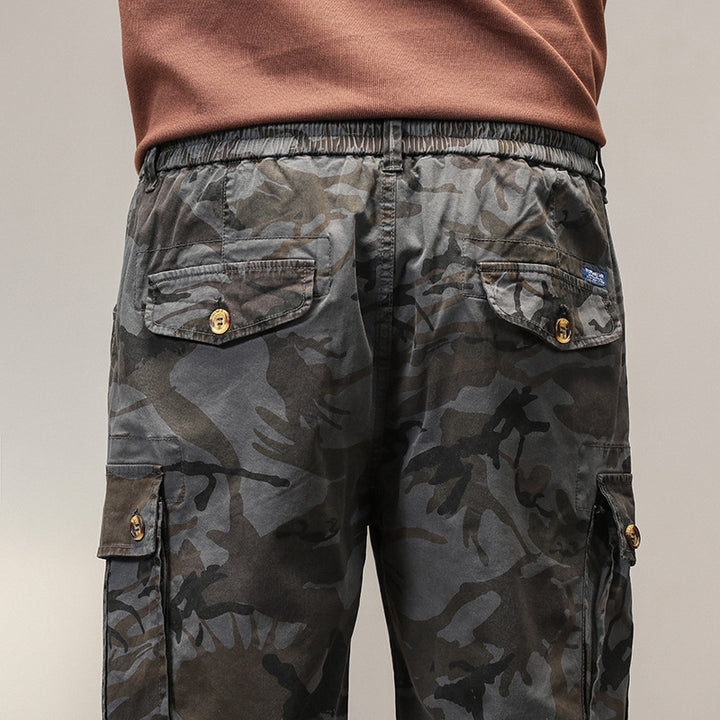Herren Cargoshorts im lässigen Camouflage-Stil mit multifunktionalen Taschen Aliams