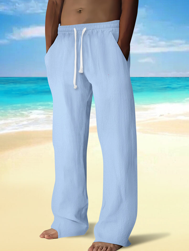 Herren Bequeme Strandhose mit elastischem Bund und praktischen Seitentaschen Aliams