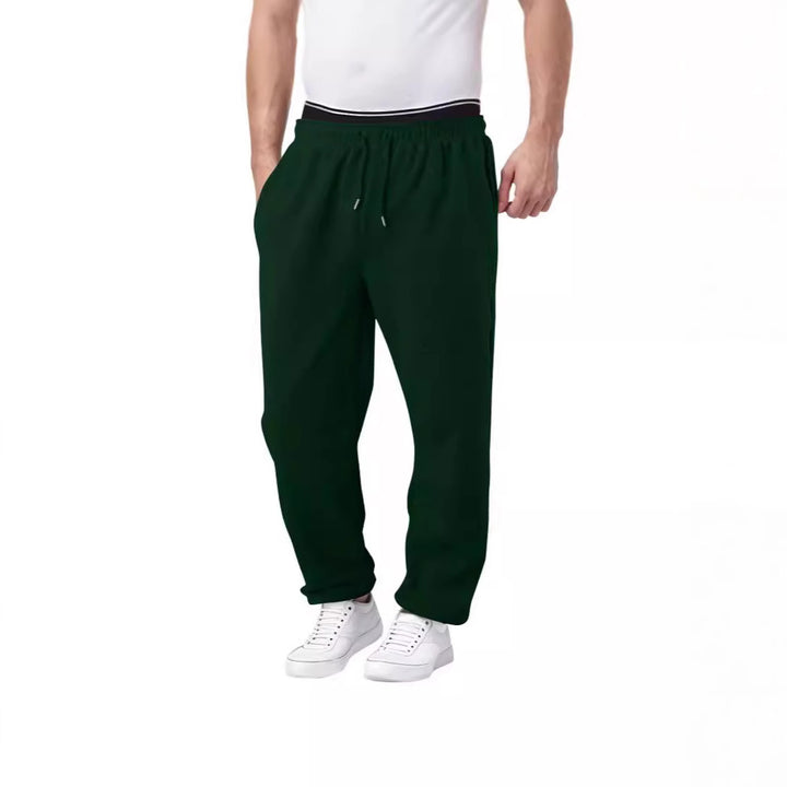 Herren bequeme Jogginghose mit elastischem Bund und seitlichen Taschen Aliams